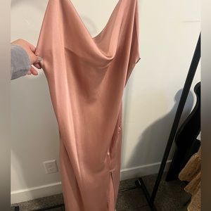 Pink MIDI Satin dress